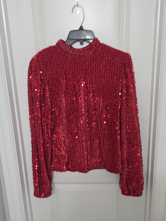 Sanctuary Tops - Sanctuary Red Sequin Long-Sleeve Top